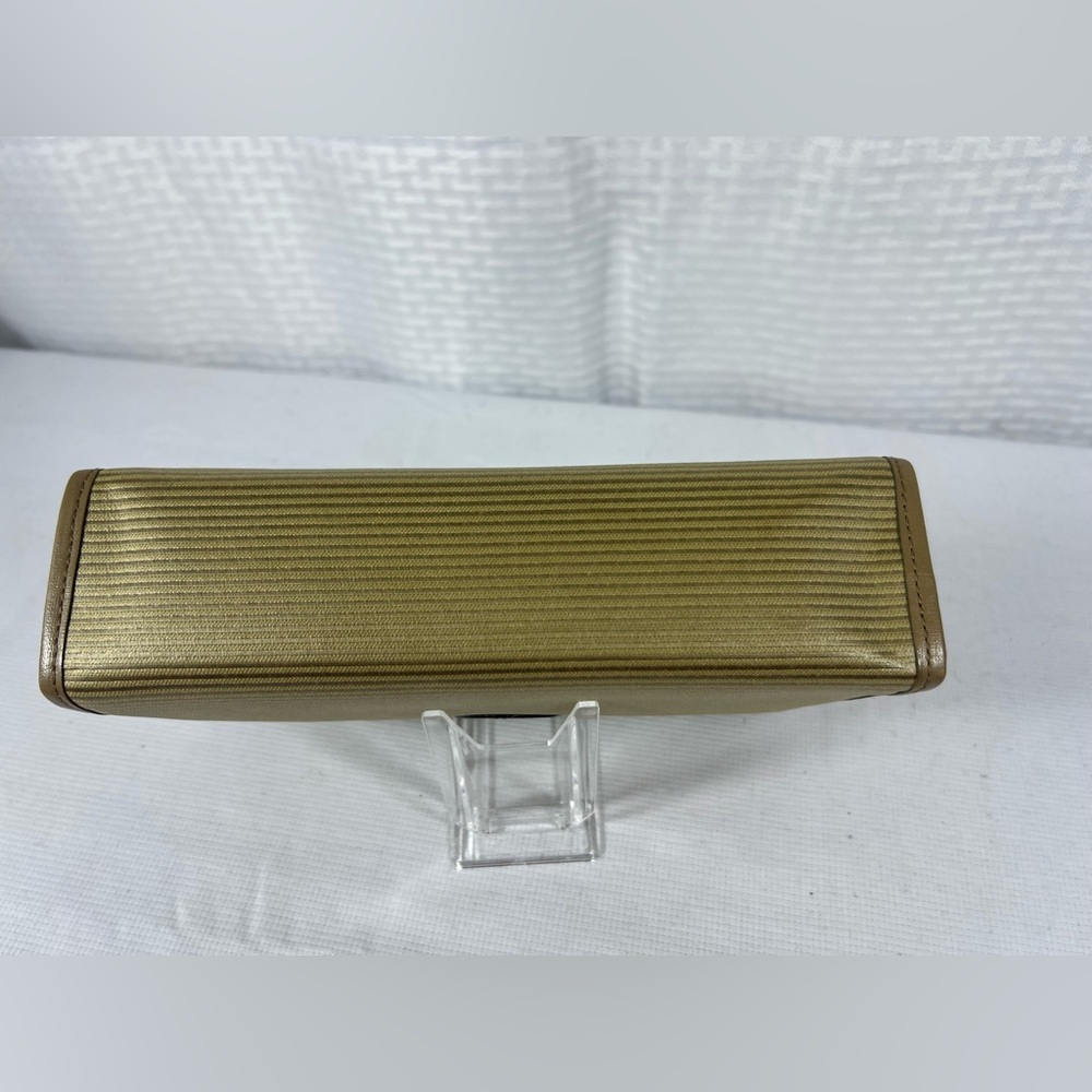 7034: Vintage Yves Saint Laurent YSL Ribbed Canvas Clutch Pouch - Picture 8 of 16